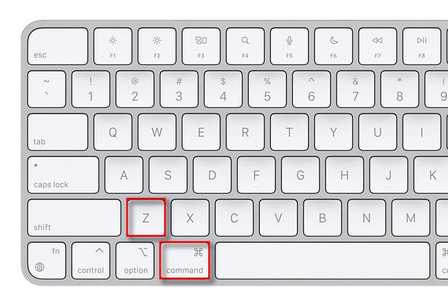 To Undo on a Mac, press Command+Z on your keyboard.