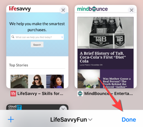 Tap "Done' to save changes.