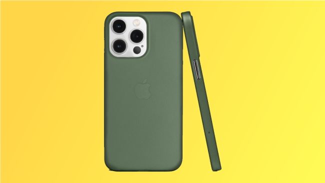 Totallee thin case on yellow background