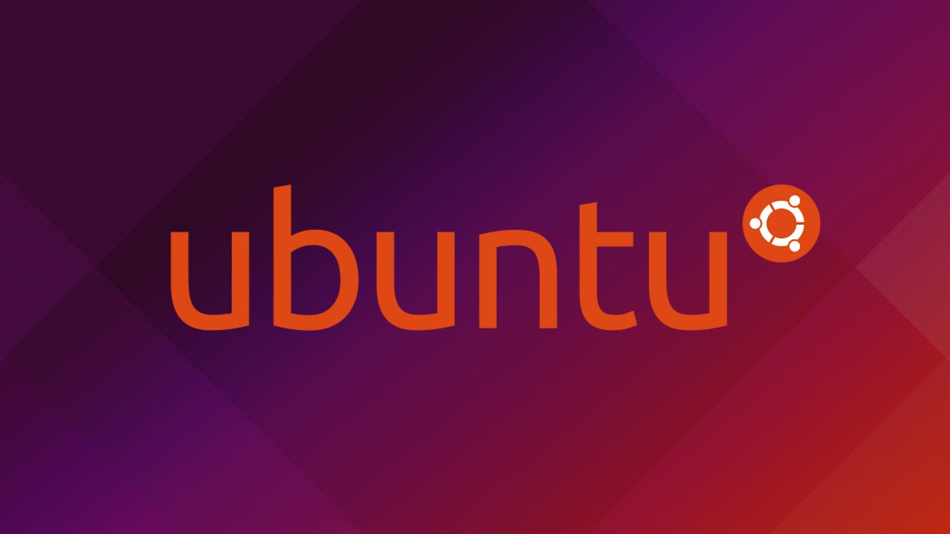 Ubuntu logo on gradient background