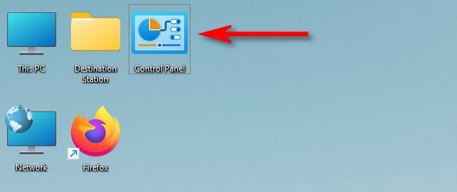 The Control Panel icon on the Windows 11 desktop.