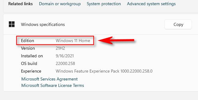 In "Windows Specifications," you'll see your Windows edition listed after "Edition."