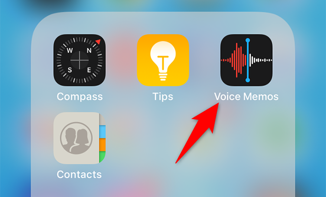 Launch Voice Memos on iPhone.