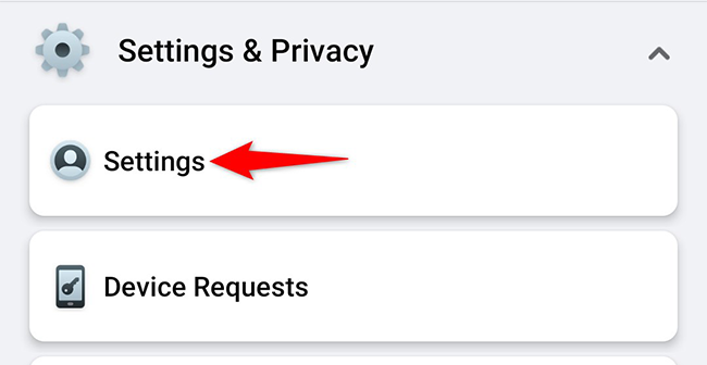 Choose "Settings" from the