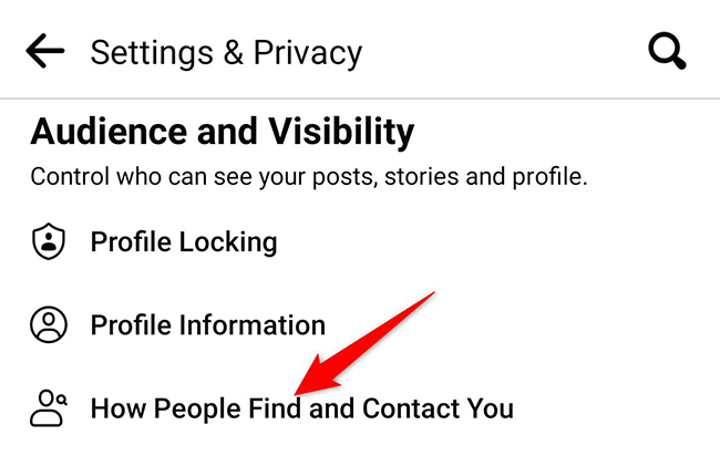 Select "How People Find and Contact You" on the