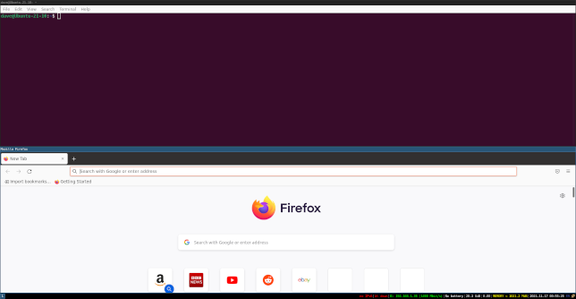 Firefox running in i3