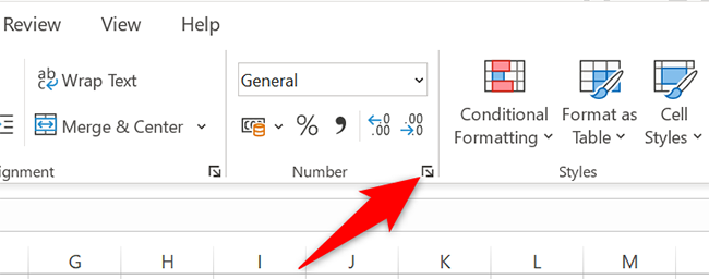 Click "Number Format" in the "Home" tab.