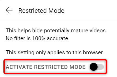 How to Turn Off Restricted Mode on YouTube