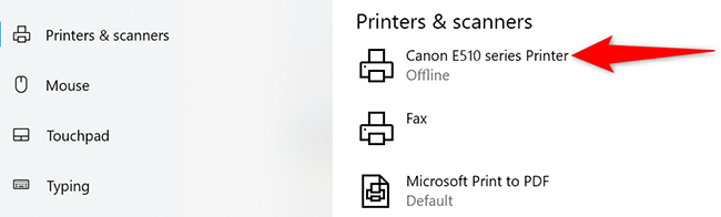 Select a printer.