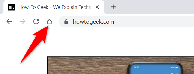 Click the home button in Chrome.