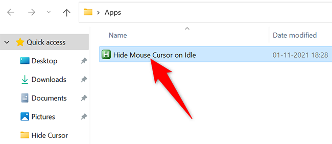 Run the Windows Cursor Hider app.