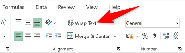 Select "Wrap Text" in the "Home" tab.