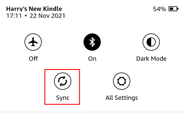 tap sync to check for books