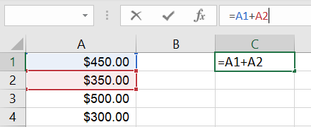 Formula without function in Excel