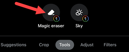 Tap "Magic Eraser."