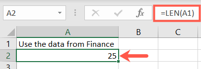LEN function in Excel