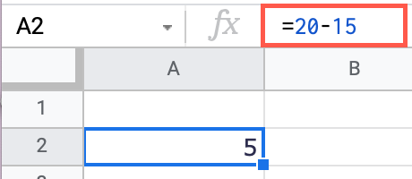 Subtract numbers with the minus sign
