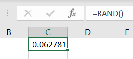 RAND function in Excel