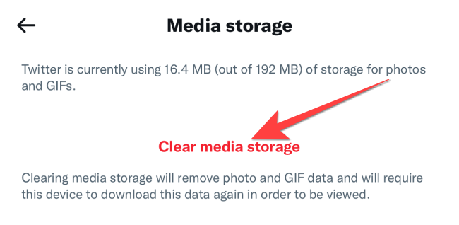 Select "Clear Media Storage."