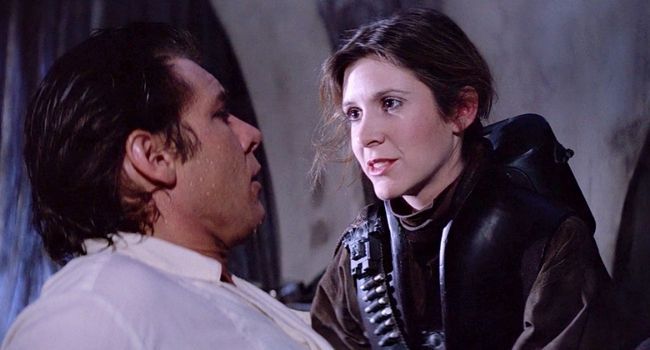 Han Solo and Princess Leia in Star Wars