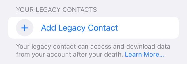 Add Legacy Contact to iPhone