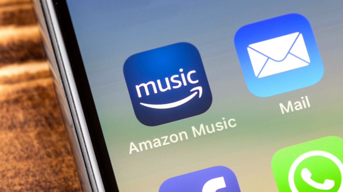 An Amazon Music app icon on iPhone