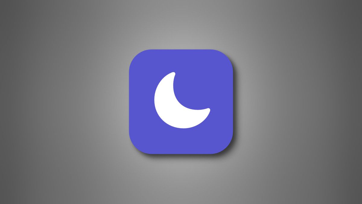 Apple Focus icon (Moon, Do Not Disturb) on a grey background