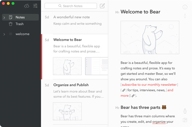 Bear App for Mac