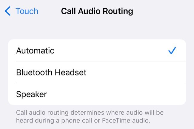 iPhone call audio routing