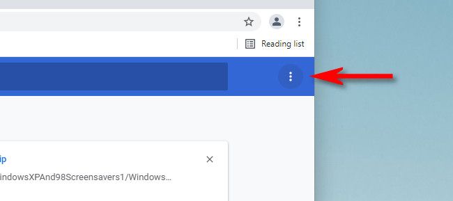 Click the three dots in the blue Download toolbar.