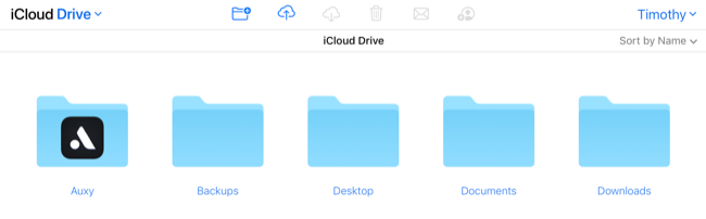 Folders in an iCloud drive