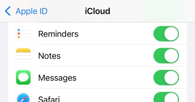 Enable Apple Notes sync in iCloud