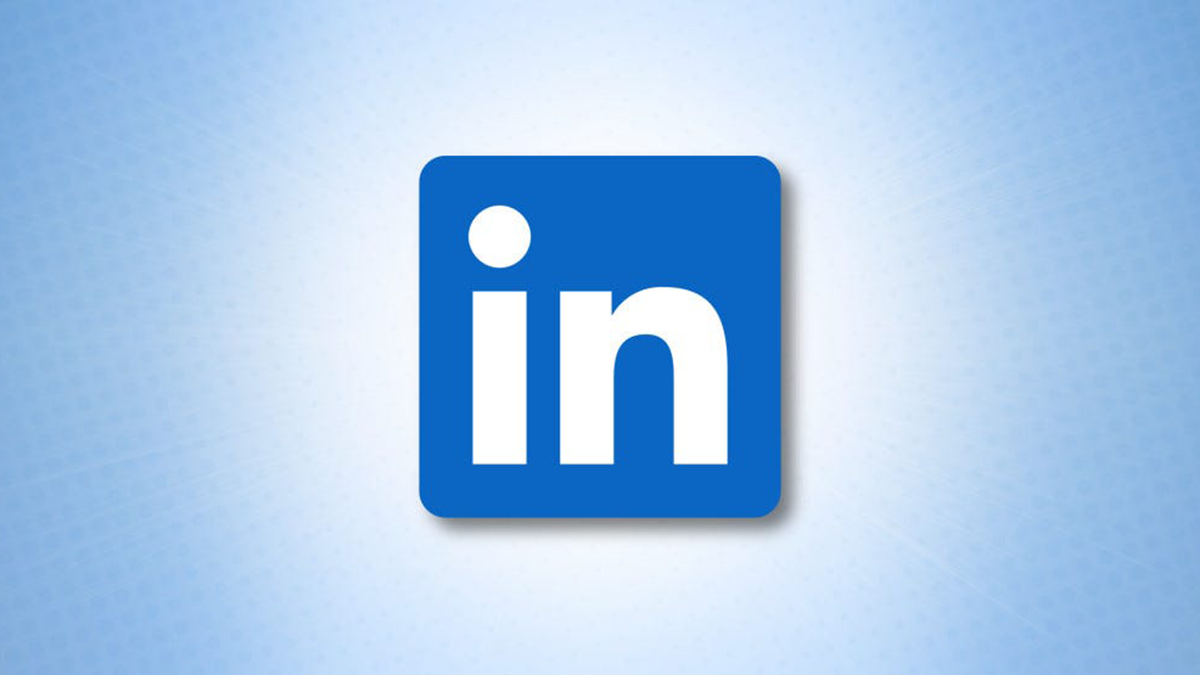 LinkedIn logo on a blue background.