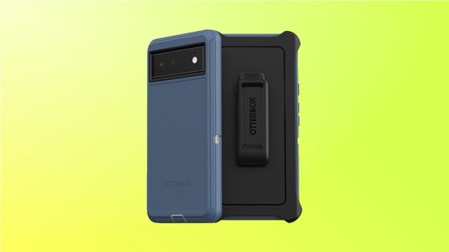 Otterbox defender case on yellow background