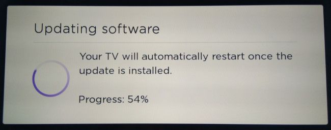 A Roku device updating.