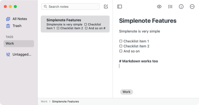 Simplenote for Mac