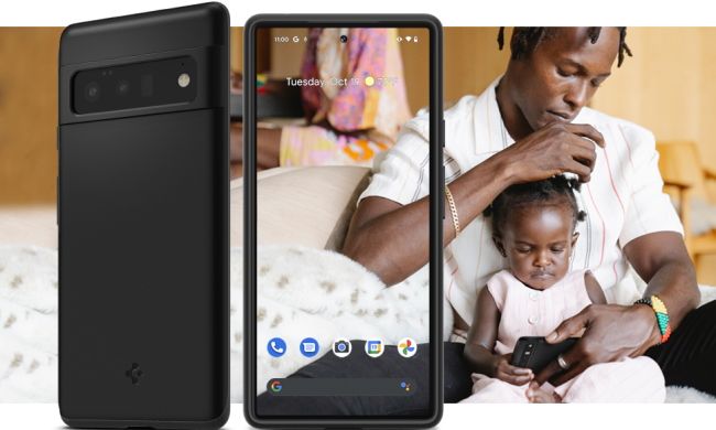 Family using Pixel 6 Pro with Spigen case