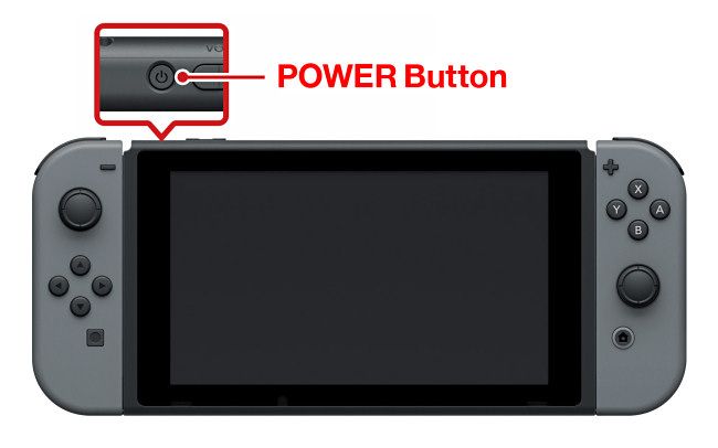 The Nintendo Switch power button.