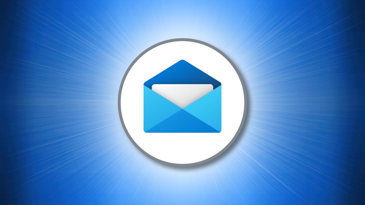 Windows Fluent Email Icon on a blue background