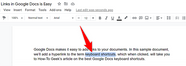 How To Hyperlink In Google Docs