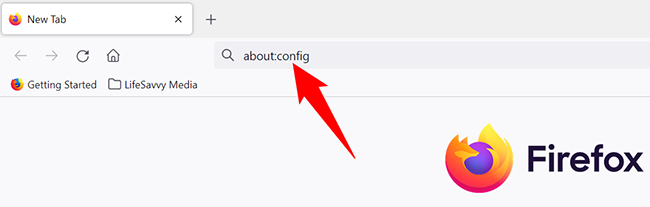 Type "about:config" in Firefox's address bar.