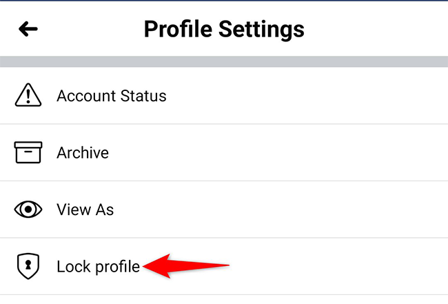 Select "Lock Profile"