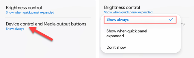 Choose how to show the buttons.