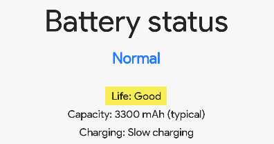 Battery stats.