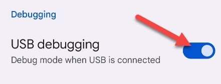 Enable USB debugging.