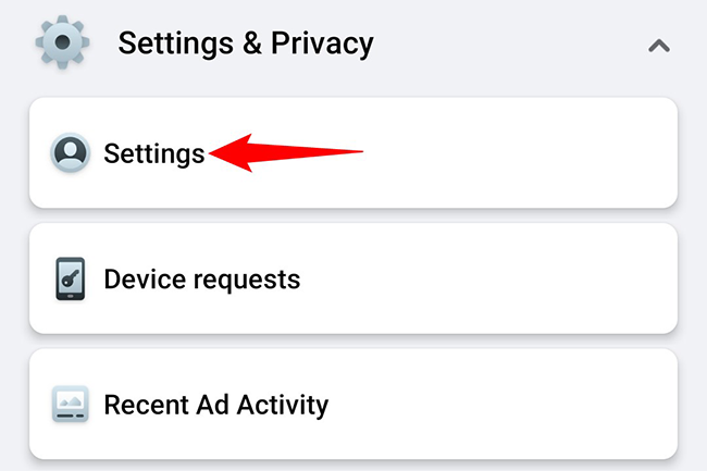 Tap "Settings" in the