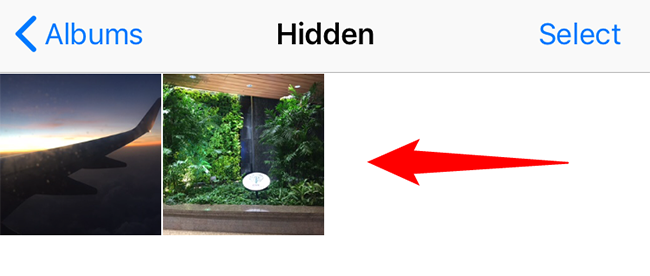 View iPhone's hidden photos.