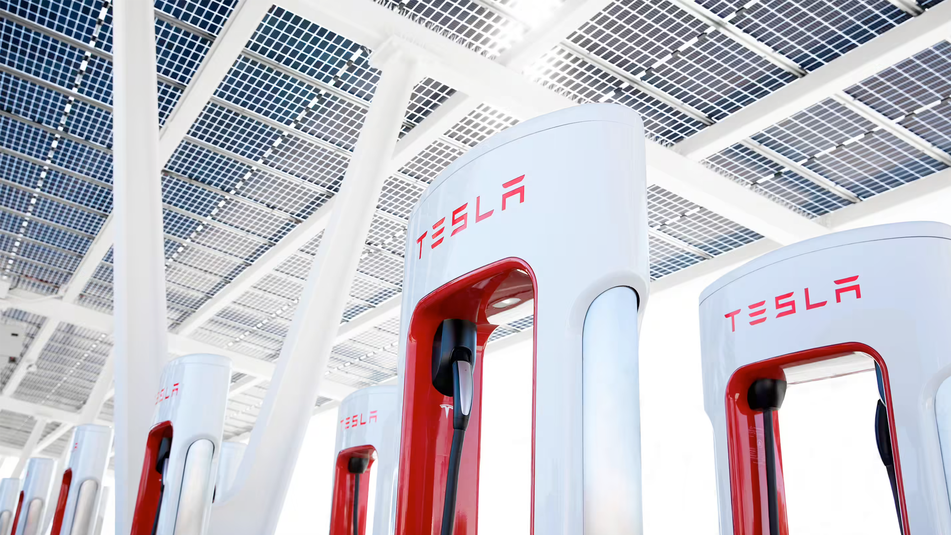 A photo of the Tesla Supercharger.