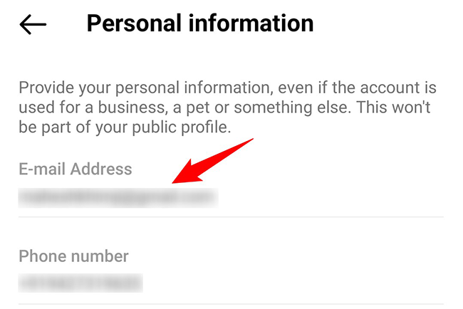 Select the "E-mail Address" field.