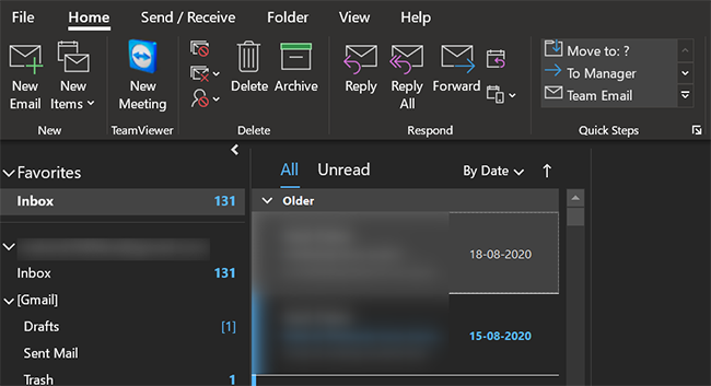 outlook 2016 dark mode not available